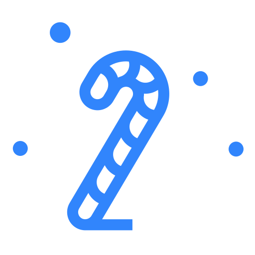 Candy, cane, christmas, newyear, snow icon